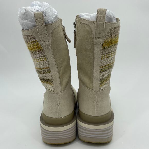 DECKERS X LAB KO-Z Chrysalis Boot Womens Size 7 Side Zip Suede Shearling Shoe - Picture 5 of 13